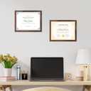 PETAFLOP Wooden Bulk 8.5x11 Picture Frame Set of 18, Rustic Brown Certificate Frames Fits 8.5 by 11 for Wall or Tabletop Display