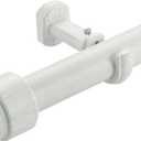 Heavy Duty Curtain Rods,1 1/4" Large Diameter Premium Nonadjustable Curtain Rod,84in/7ft Custom Window Treatment Rods with Durable Aluminum Brackets and End Caps,White Finish