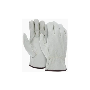 Heavy Duty Durable Cowhide Leather Work Gloves for Construction, Industrial and Personal Use,XL
