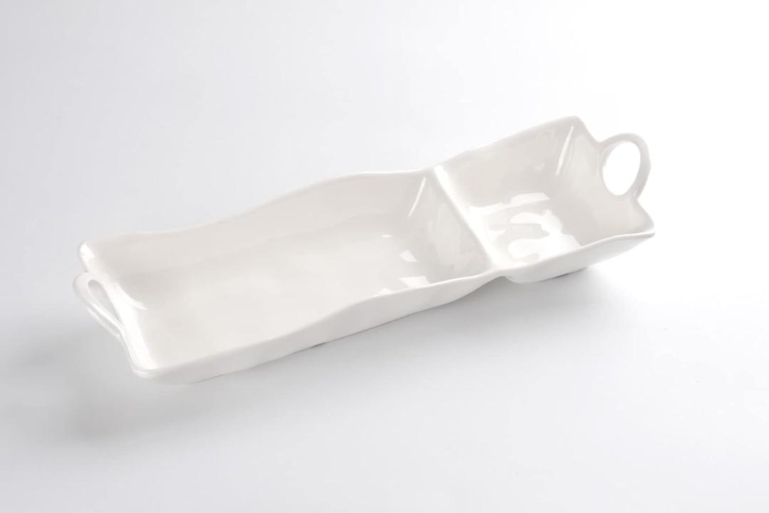 Pampa Bay Shatterproof Melamine Chip and Dip, 18.5 x 5.5 x 3.25 Inch