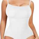 Shapewear Bodysuits for Women - Tummy Control Square Neck Bodysuit Seamless Full Body Shaper Going Out Top XL