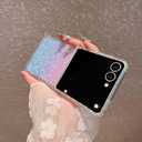 Magnetic for Samsung Galaxy Z Flip 7 Case Women Girls,[Holographic Iridescent Color Changing Effect] Fashion Slim Cute and Unique Matt Protective Phone Cover