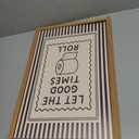 Framed Funny Bathroom Wall Art, Let The Good Times Roll Canvas Wall Decor Painting, Humorous Toilet Quote Artwork Poster Print Picture for Modern Farmhouse Bathroom Decor 16x24 Inch