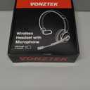 Wireless Headset, Trucker Bluetooth Headset with Microphone Noise Canceling & Mute, Bluetooth Headphones with USB Dongle for Cell Phone Computer Call Work Home Office Meetings Teams Skype