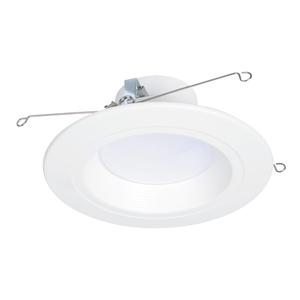 HALO 5/6 inch LED Recessed Light Trim with Selectable Color Temperature 2700K-5000K Dimmable Wet Location Indoor Outdoor Downlight Retrofit RL56069FSD2W1EWH