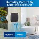 Venta 6 Inch Exhaust Fan  1.7 Sones, Quiet Wall Mount Bathroom Exhaust Fan  Powerful 141 CFM Airflow, Anti-Backflow, Energy-Efficient - For Kitchen, Garage, Office - Black