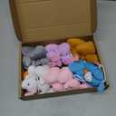 Blueweenly 12 Pcs Easter Bunny Bulk Stuffed Animals Bunny Mini Plush Easter Rabbit Plushies Dolls Small Rabbit Keychains for Spring Basket Filler Party Favors Gift Prizes Goodie Bag