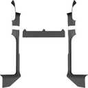 TSTORY 5Pcs TPE for 2025+ Tesla Model Y Juniper Door Sill Protector Cover Front & Rear Door Sill Protector Threshold Strip 2nd Row Seat Lower Protector Anti-dust Pads Tesla Model Y Juniper Accessories