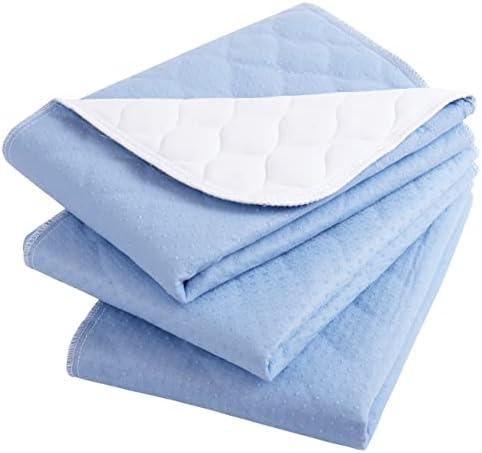 Waterproof Washable Incontinence Bed pad,24"X28" (3 Pack),Reusable Absorbency Underpads Sheet Mattress Protector for Adults, Kids and Pets