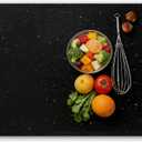 Large Marble Cutting Board for Kitchen 16x20 Inch- Stone Granite Cutting Board | Multi-Functional Marble Pastry Board for Cheese,Charcuterie - Wedding Gift, House Warming (Black16x20)