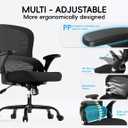 TRALT Office Chair - Ergonomic Office Chair with Back Support, Home Office Desk Chairs, 330lbs Wide Seat Big and Tall Office Chairs, Comfy Desk Chair for Work, Study, Office, Gaming (Black)