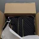 LUGGEX Underseat Carry On Luggage with Wheels, Stylish Lightweight Under Seat Luggage, Soft Sided Personal Item Suitcase for Short Trip (Black, 16 Inch)