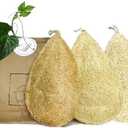 Miw Piw Natural Loofah Dish Sponge Pack 2 Vegetable Scrubber for Kitchen -100% Biodegradable Compostable Dishwashing Scouring Pad Zero Waste Plastic Free Eco Friendly Sustainable