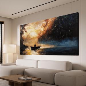 Canvas Wall Art Decor Art Work for Wall Decor Black and White Wall Art Decor Foggy Forest Wall Art Large Landscape Wall Art for Living Room Art Work for Home Ofiice Bedroo Wall Decor 29 "x 58"