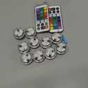 Mini Submersible LED Lights,Small Underwater Tea Lights Candles Waterproof with Remote Battery Operated,RGB Color Changing for Vase Home Party Wedding Table Halloween Pumpkin Centerpieces