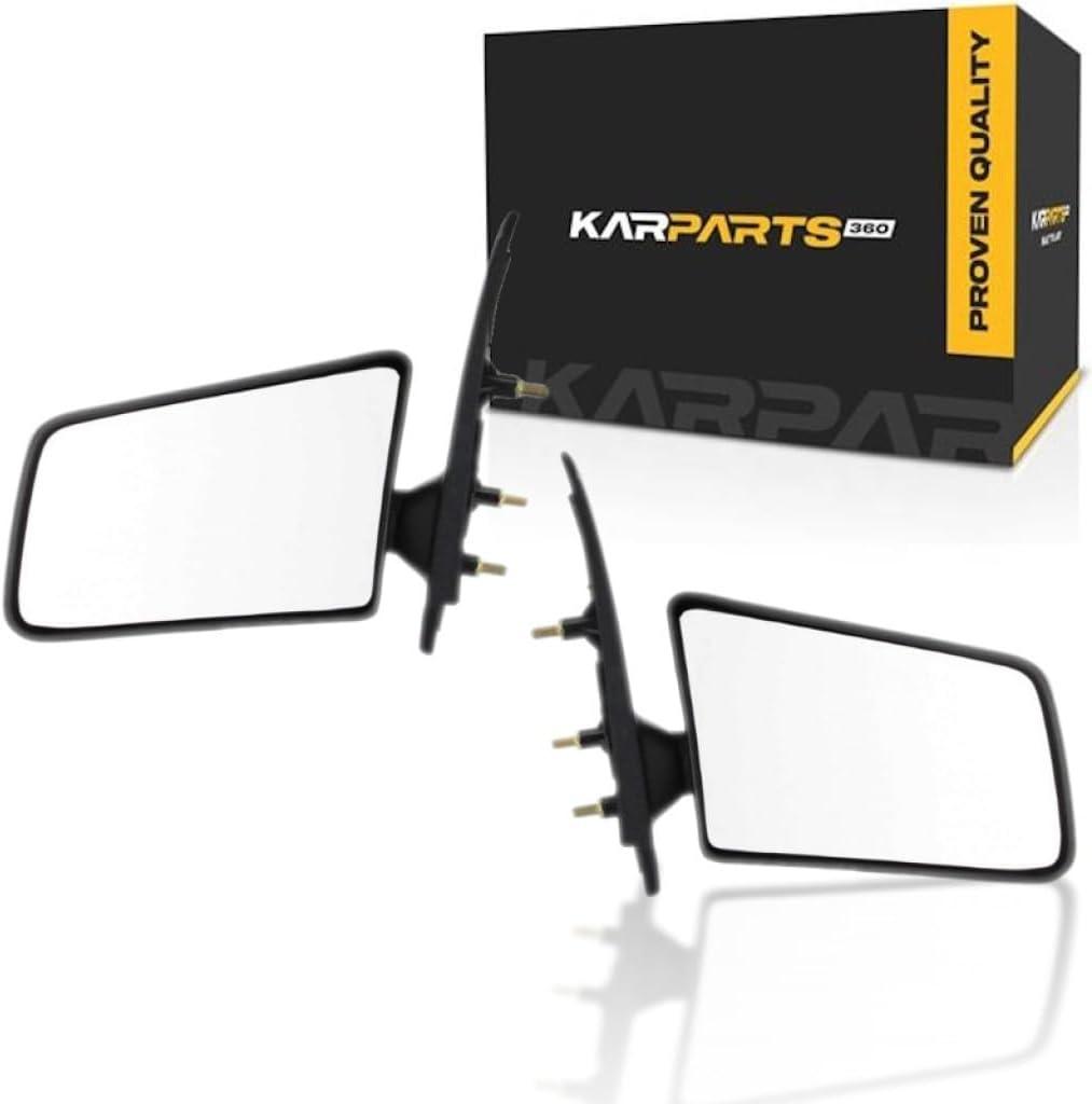 For Chevy S10 1994-2003 Door Mirror Driver and Passenger Side | Pair | Manual | Standard | Extended Cab | Replacement For 15977933, 15977934 | GM1320129, GM1321129