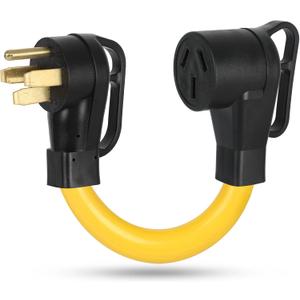 NEMA 14-50P to 10-50R RV to Stove Adapter Cord, ZDHQLHJ 4 Prong 14-50 Generator RV Male Plug to 3 Prong 10-50 Stove Oven Female Receptacle Adapter, 6 AWG