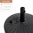 C-Hopetree 78 lb Heavy Duty Water Fillable Base Stand for Patio Outdoor Market Table Umbrella, Black