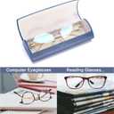 Vemiss Hard Shell Glasses Case, Portable Protective Eyeglasses for Men Women