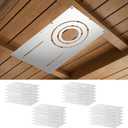 Amico 24 Pack 13 Inch New Construction Mounting Plate, Round Hole 3" 4" 6" Galvanized Flat Steel Rough-in Fixture Wafer Light Bracket, Shallow LED Recessed Lighting Housing
