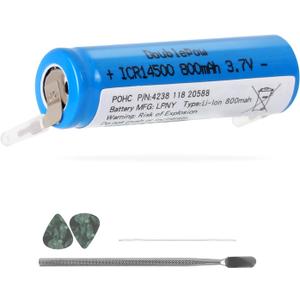 Electric Toothbrush Battery Replacement Compatible with Philips Sonicare Parts HX6300 HX6500 HX6610 HX6700 HX6900 HX9300 Series with Solder Wire, Disassemble Tools Set 800mAh