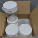 LANDNEOO 4 Pack Overnight Oats Containers with Lids and Spoons, 16 oz Glass Mason Jars with Airtight Lids, Overnight Oats Jars for Milk, Cereal, Fruit-White