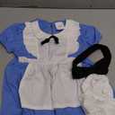 FairySassy Baby Toddler Girl Dress with Bloomer Short Halloween Movie Costume with Diaper Cover (Blue,6-12 Months)