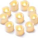 Homemory 12Pcs Flickering Flameless Candle Battery Operated, 200+Hours Fake Electric LED Tea Lights for Votive, Centerpiece Table Decorations, Wedding, Aniversary, Halloween, Christmas