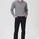 Men's Business & Casual Dual-use Trousers, Golf Pants Straight Leg, Multi-Pocket Design. (Black)