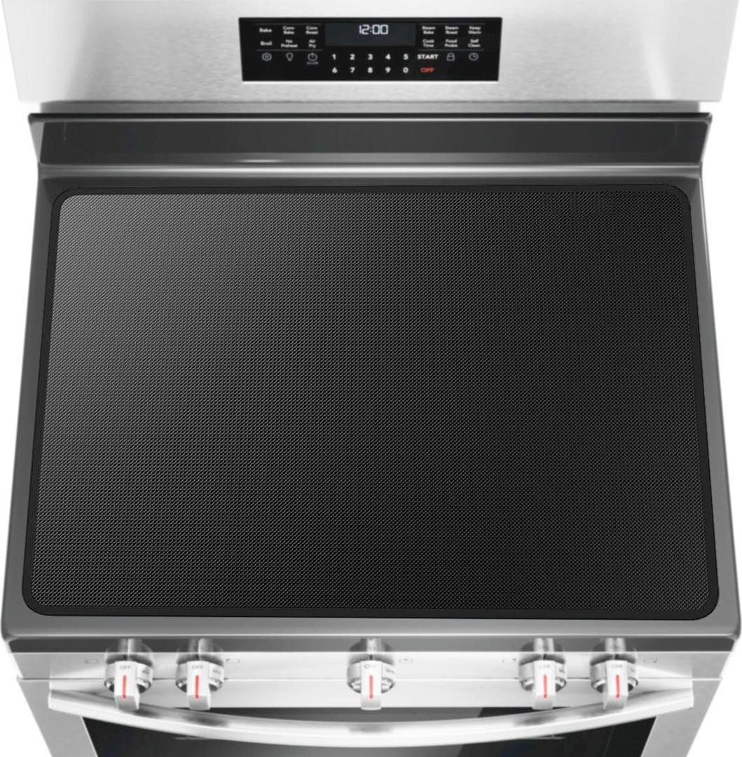 Electric Stove Top Cover - 29.5 * 21Inch Silicone Coated Fiberglass Heat Resistant Glass Ceramic Stovetop Protector Mat, Prevents Scratching, Expands Usable Space