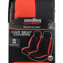 2 pc Sport Front Seat Covers - Black/Red by Custom Accessories 