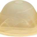 12"D Retro Alabaster Glass Domed Shade with 1.65" Opening, Pendant Light Cover, Lighting Fixture Replacement