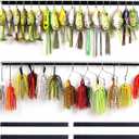 VEYWANE Fishing Lure Display Storage Racks, 15" Wall Mount Metal Fishing Baits/Lures Organizer and Rig Holder 4 PCs