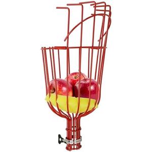 Fruit Picker Basket Only, Sturdy Stainless Steel Harvesting Head Foam Cushion, Professional Adjustable Clamp Fruit Catcher Gripper for Apple Avocado Citrus Mango, Prevent Bruising (Pole Not Included)