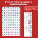 Simgoing 160 Pcs American Mahjong Tiles Melamine, Stylish, Red