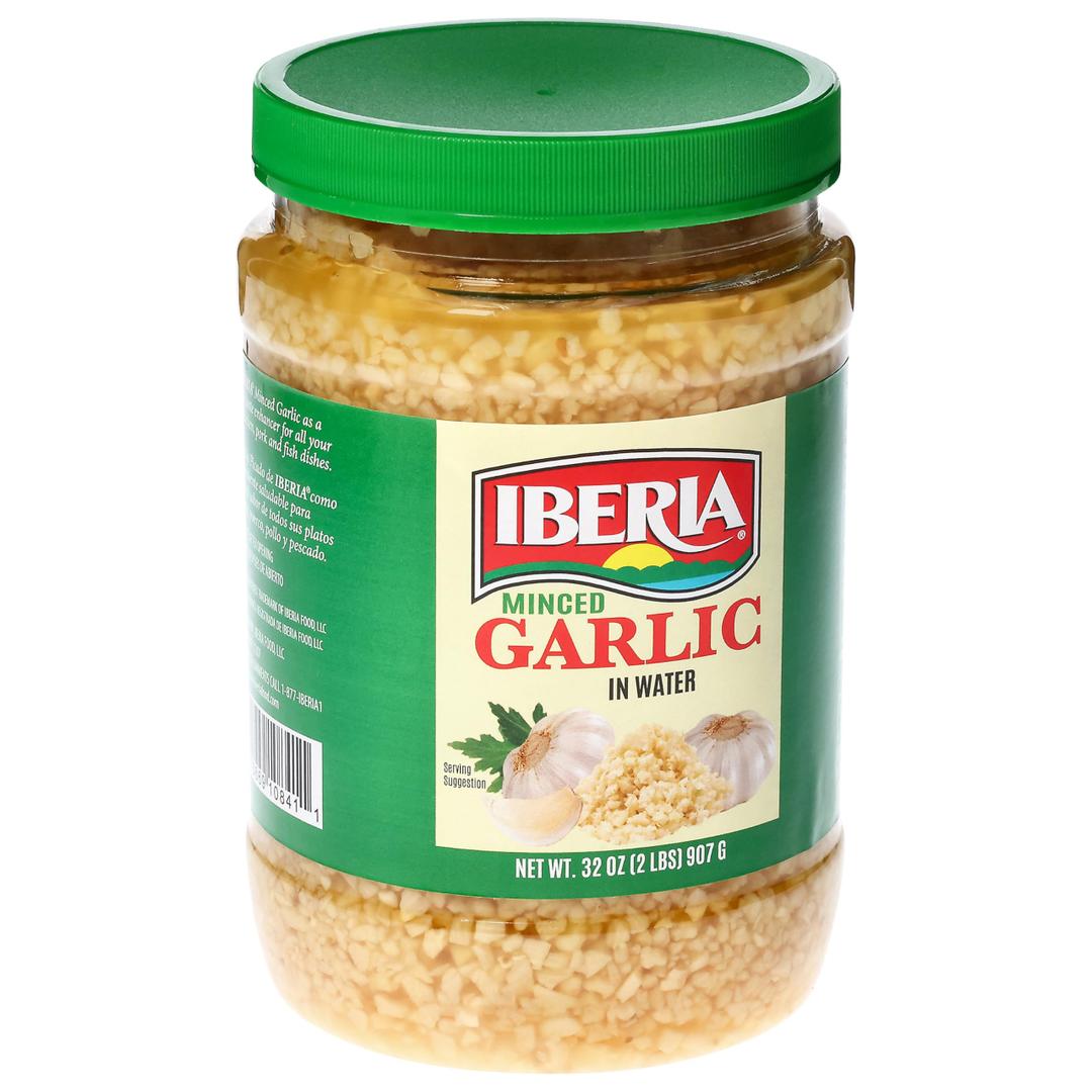 Iberia Minced Garlic In Water, 32 Ounce BBD: 01-31-28
