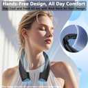 Neck Fan, 6000mAh USB Rechargeable Hands Free Personal Fan, 6 Speeds Adjustable Portable Neck Fans, Faster Cooling Wearable Fan, Ultra Quiet for Outdoor, Travel, Home, Office - Black