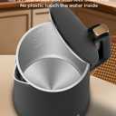 Electric Kettle, Double Wall 1.7L Stainless Steel Cool Touch, Water Boiler & Heater, 1500W Hot Tea Pot, Boil Dry Protection & Cordless Base, BPA-Free, Black