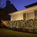LED Christmas Net Lights Outdoor Christmas Decorations for Bushes,100LED 5ftx5ft Connectable Green Wire Net Christmas Lights for Outdoor indoor Yard Mesh Shrub Tree Decor ,UL Certified(Warm White)