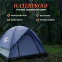 Tents for Camping 2-3 Person Tent Camping Tent with Rainfly Waterproof 2500MM, Easy Setup in 5 Mins, Ourtdoor Dome Tents Lightweight Backpacking Tent for Couples, Small Families, Festivals, Backyard