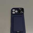 SSLOTSCASE for iPhone 17 Pro Case with Stand & Credit Card Holder & Sliding Camera Cover & Camera Stand & Wallet, Rugged Silicone Edge Protective Phone Case Cover for iPhone 17 Pro 6.3'' 5G 2025, Blue