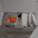 QPAU Inflatable Toddler Travel Bed with Tent  Lightweight Blow Up Kids Air Mattress with Hand Pump  Indoor & Outdoor Portable Sleeping Solution for Camping, Travel, Home, Grandmas  Ages 3+ (A-Khaki Gray)