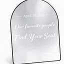 Colingmill 24 x 18 Inch DIY Wedding Seating Chart Mirror with Mirror Decal Sticker Wedding Reception Display Chart Board Our Favorite People Find Your Seat Date Signs for Marriage Decor (Balck)