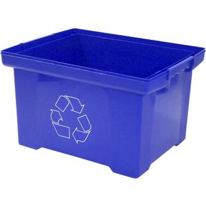 Storex 9 Gallon Recycle Bin, Blue (STX61549U01C)