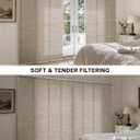 Lazblinds Adjustable Vertical Blinds - Woven Texture Paper Panel Blinds for Patio Doors & Room Dividers, Extendable Track (45 3/4" - 82 5/8" W), Trimmable to 96" H, SleekLoom Dove Grey