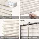 LazBlinds No Tools-No Drill 1" Aluminum Mini Blinds, Cordless Blinds for Indoor Windows, Light Filtering Horizontal Blinds and Shades for Window Size 21'' W x 48'' H, Cream