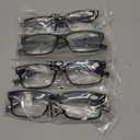 NORPERWIS Reading Glasses 5 Pairs Quality Readers Spring Hinge Glasses for Reading for Men and Women (4BLACK, 6.00)