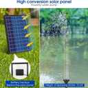 Biling 5.5W Solar Fountain for Bird Bath, DIY Solar Water Pump with 3000mAh Battery Backup Work All Day, 5ft Tubing 5 Nozzles for BirdBath, Small Pond, Fish Tank and Hydroponics
