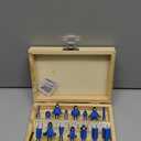 TwoWin Router Tool, 110V 800W Compact Wood Router Tool for Woodworking, Electric Hand Trimmer 1/4" Collets Palm Wood Router Tools Laminate Trimmer + Tungsten Carbide Router Bits 15-Piece Set