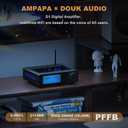 2 Channel Bluetooth Amp: HiFi 300W x2 Stereo Amplifier with BT 5.2 | HPF | Digital VU Meter | SUB Pre-Out | TRS Balanced Input | Tone Control & Remote for Home Theater Bookshelf Speakers (D1)